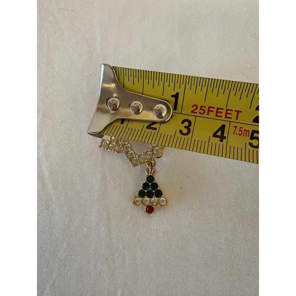 Avon “I Love Christmas” Pin Multicolored Stones&Dangle Christmas Tree - Picture 6 of 7